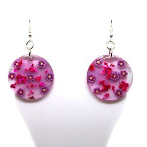 Handmade Resin Flower Dangle Earring
